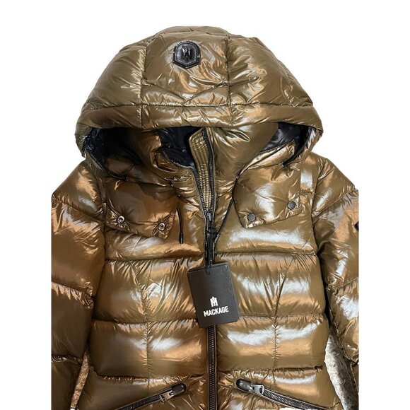 New with Tags MACKAGE Madalyn Duck Down Army Jacket Coat XS Retail $890 - Picture 2 of 6